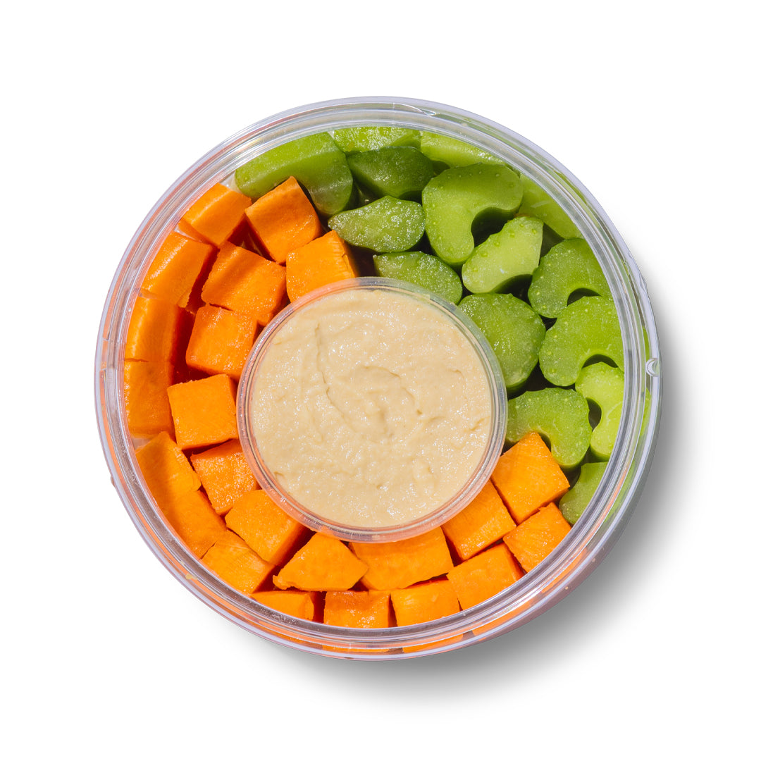 Carrots & Celery Sticks w/Hummus – Gardencup