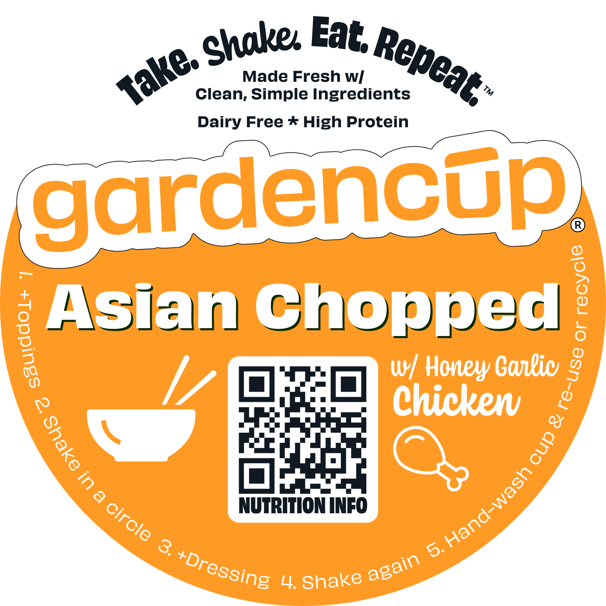 Asian Chopped w/Honey Garlic Chicken