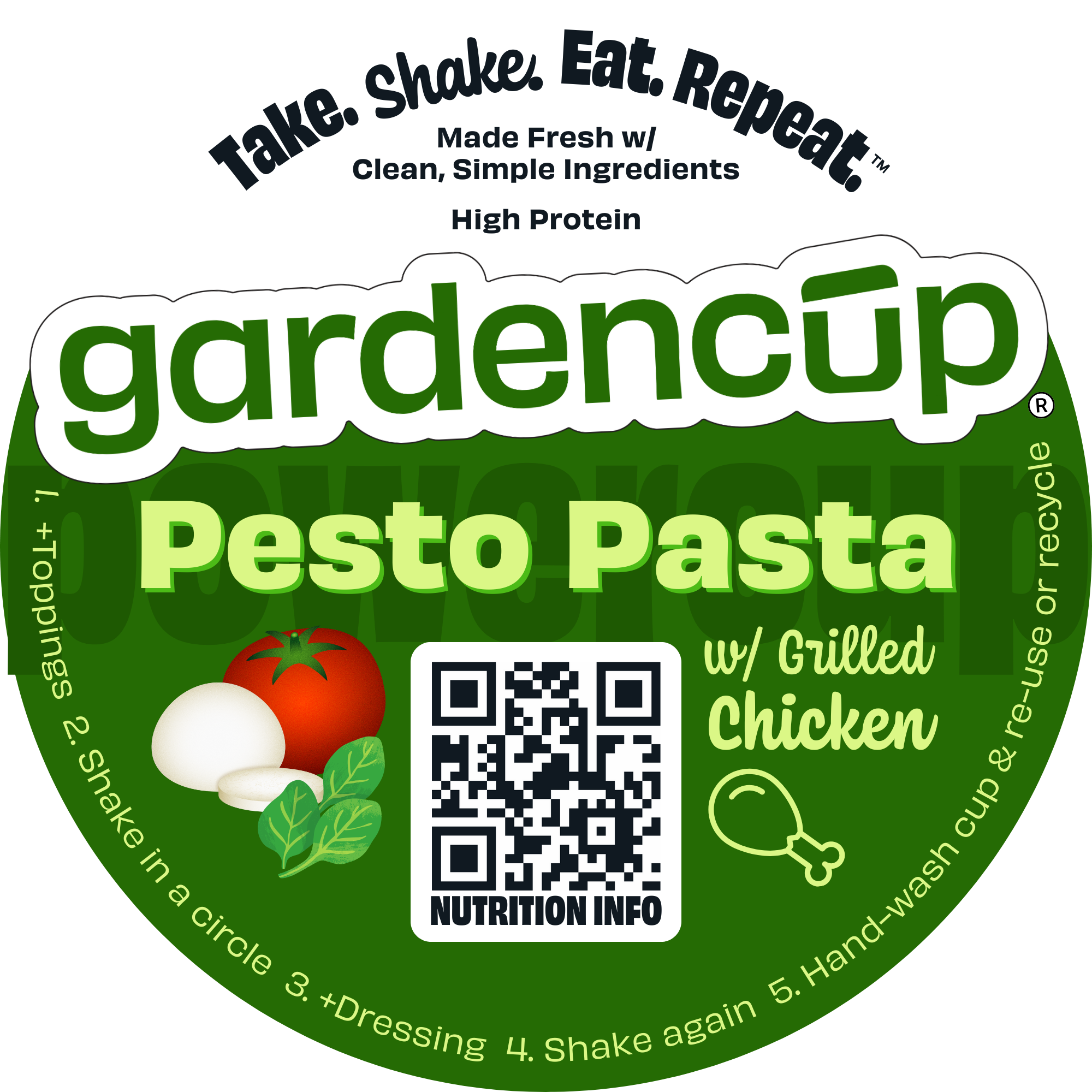 Pesto Pasta Powercup w/Grilled Chicken