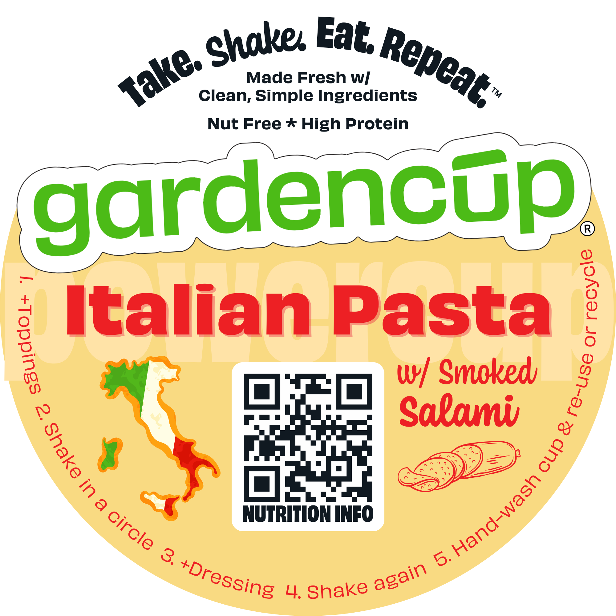 Italian Pasta Powercup w/Smoked Salami