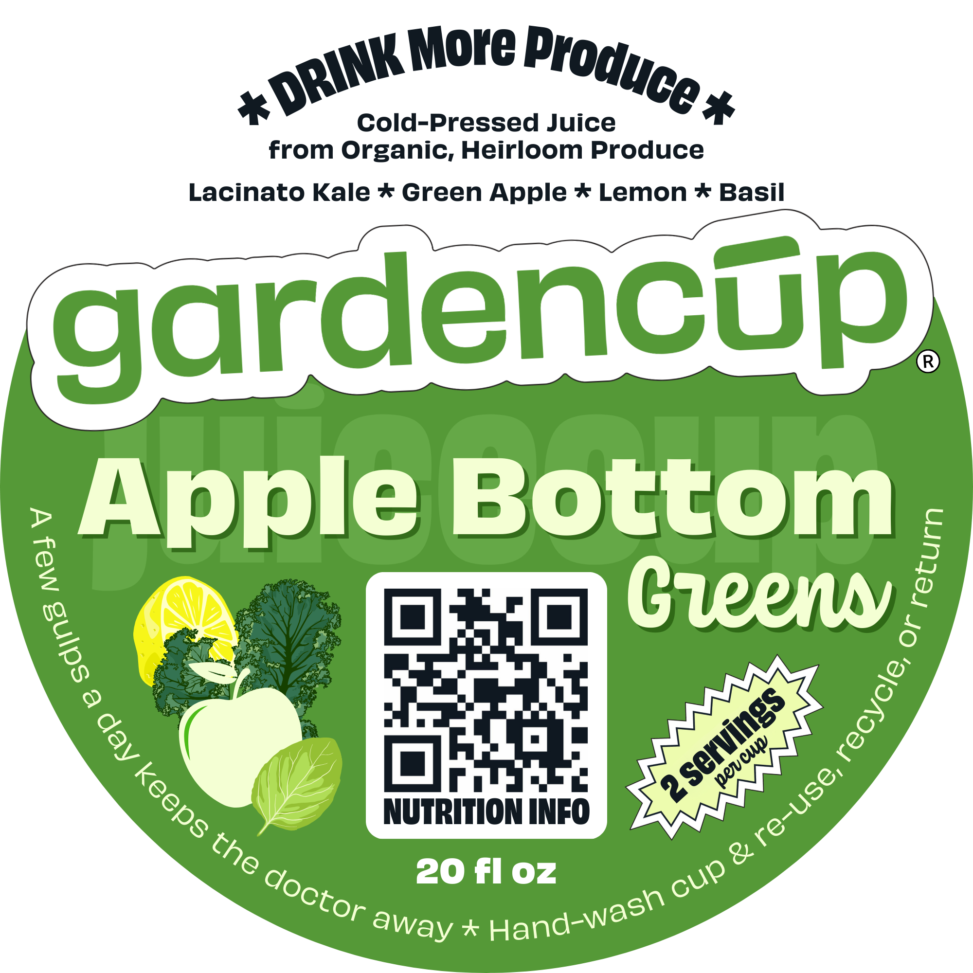 Apple Bottom Greens Juice
