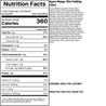 Nutrition facts label for Agave Mango Chia Pudding with detailed ingredient list on a white background.