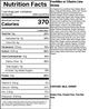 Nutrition facts label for Fresh Mex Cilantro Lime Shrimp dish