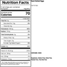 Nutrition facts label for hard-boiled eggs on a white background