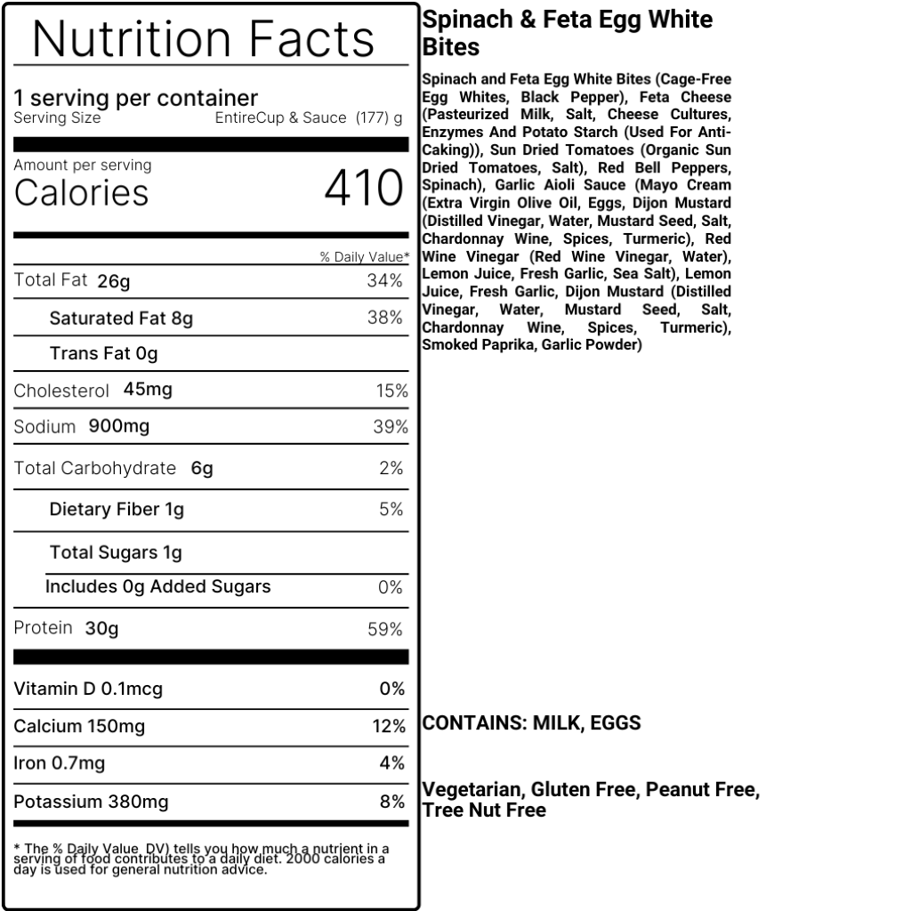 Spinach and Feta Egg White Bites