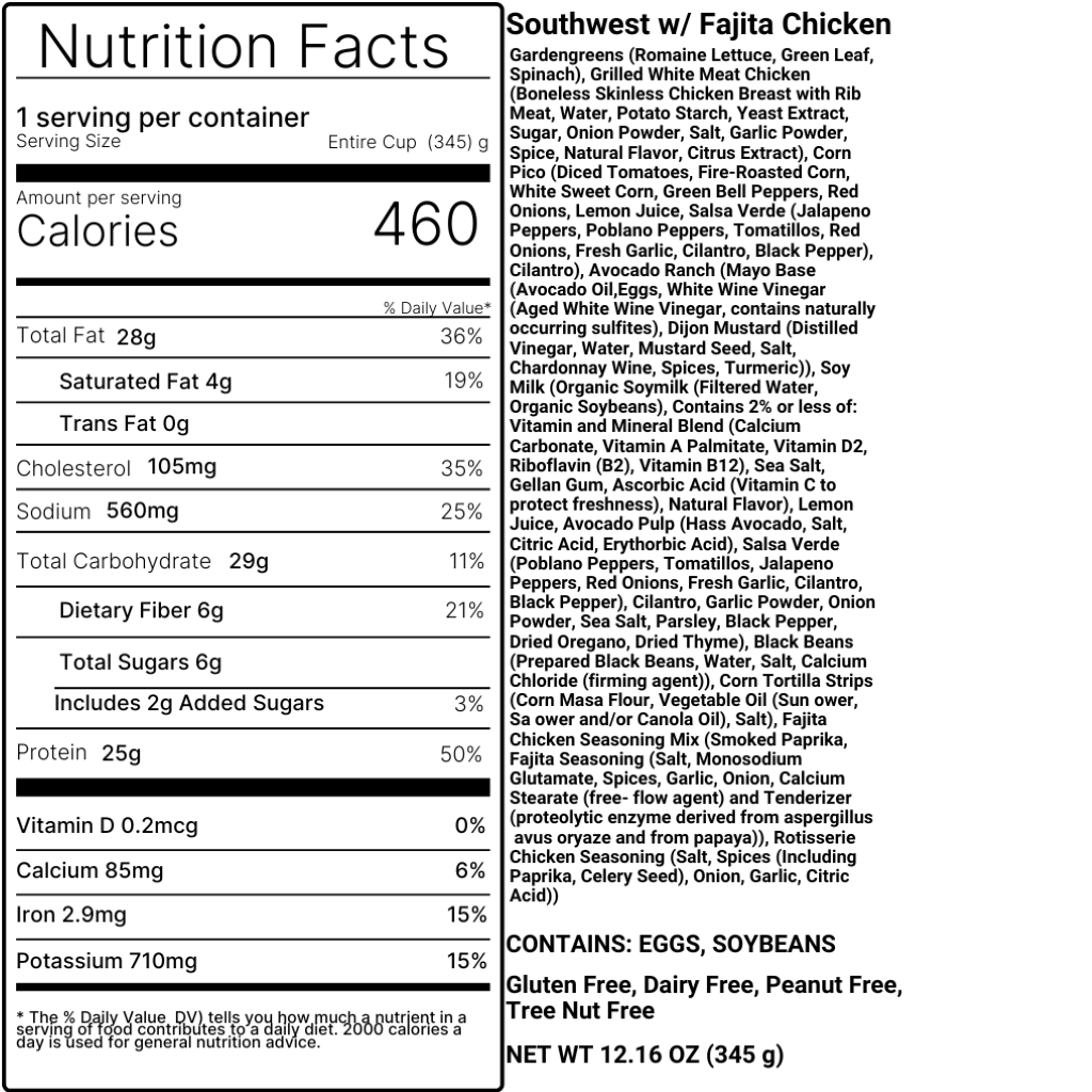 Southwest w/Fajita Chicken