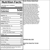 Nutrition facts label for Greek Chicken Kabob Bowl with detailed ingredients on a white background