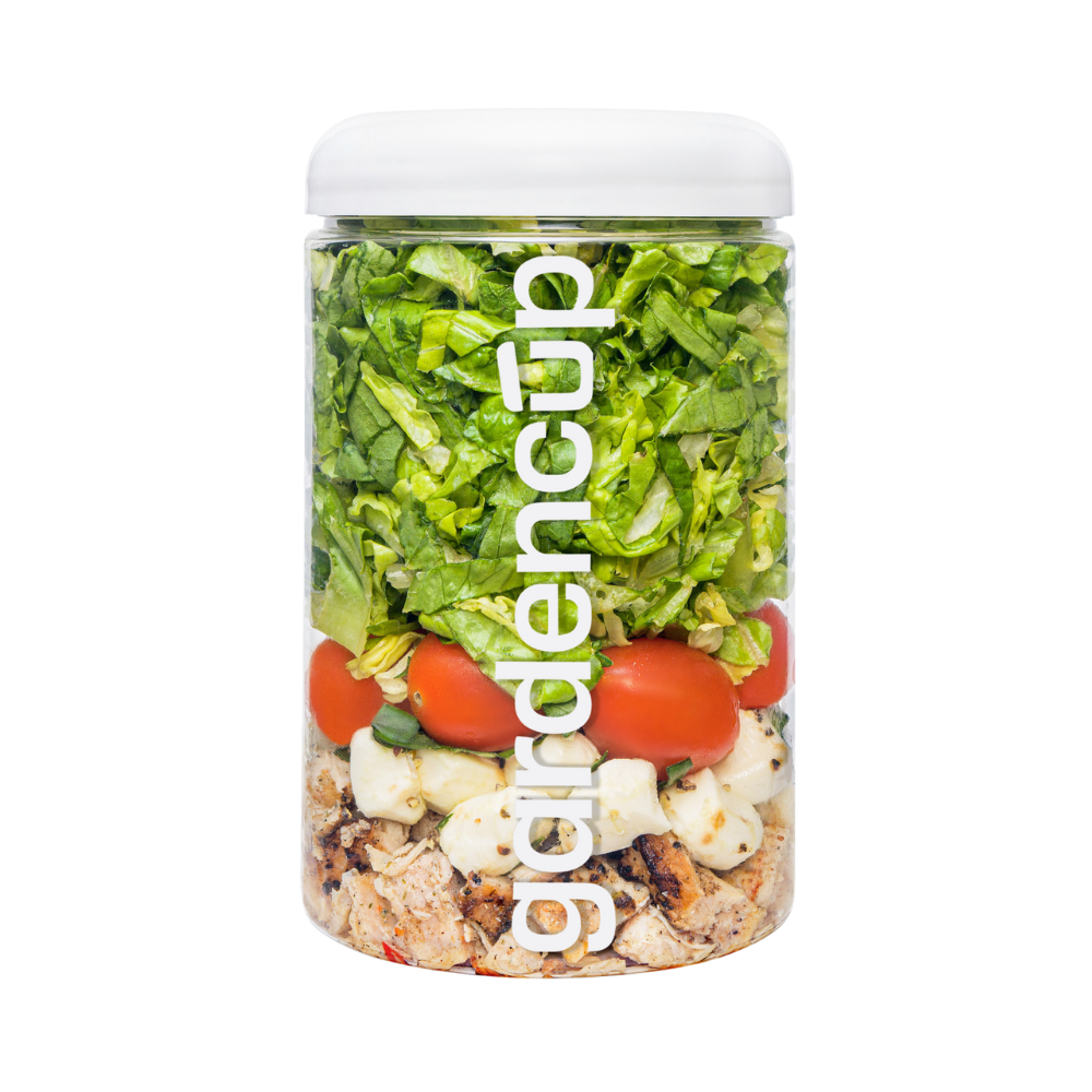 caprese with grilled chicken salad, fresh ready to eat