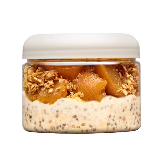 Peach Cobbler Overnight Oats