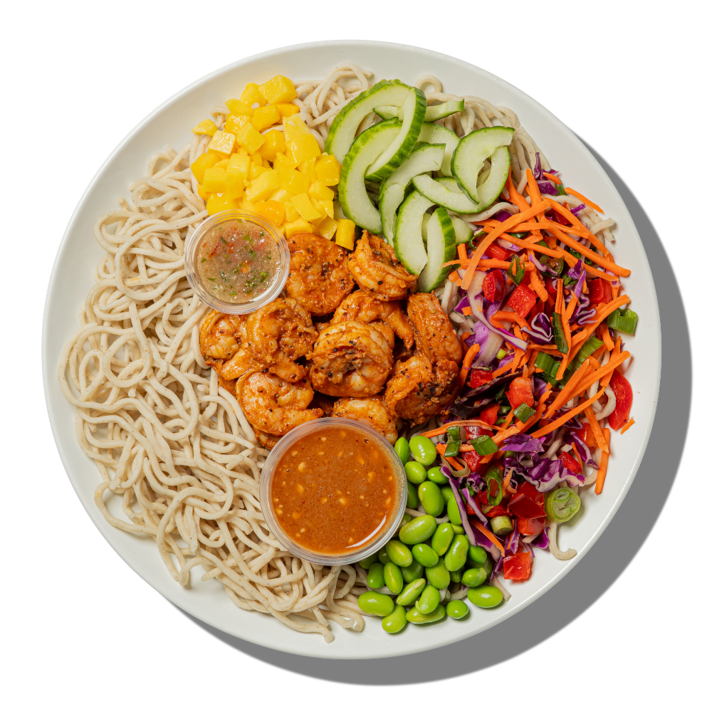 Soba Noodle Bowl w/ Garlic Butter Shrimp