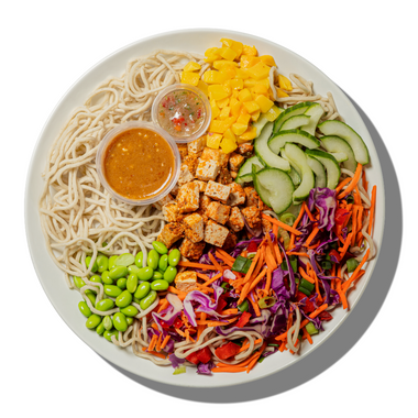 Plated Soba Noodle Bowl 
