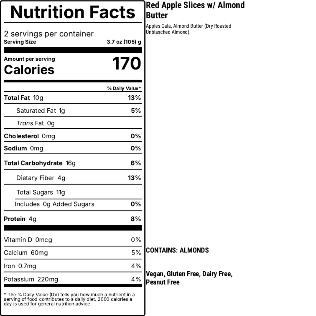 Red apples nutrition info