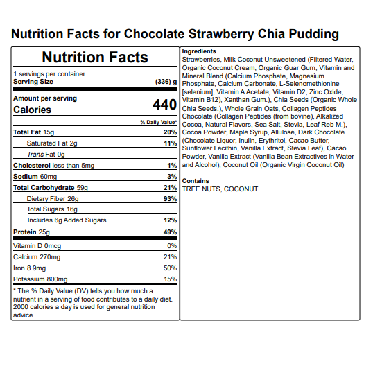 Chocolate Strawberry Chia Pudding