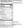 Nutrition facts label for Tuscan Cannellini Bean Stew on a white background